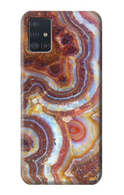 W3034 Colored Marble Texture Printed Hard Case and Leather Flip Case For Samsung Galaxy A51