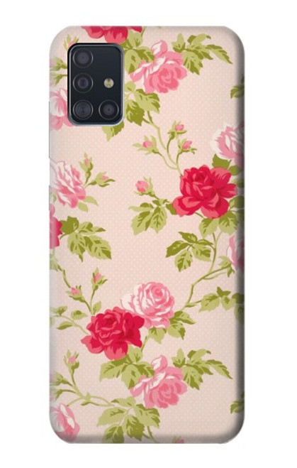 W3037 Pretty Rose Cottage Flora Hard Case and Leather Flip Case For Samsung Galaxy A51