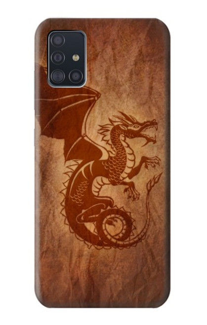 W3086 Red Dragon Tattoo Hard Case and Leather Flip Case For Samsung Galaxy A51