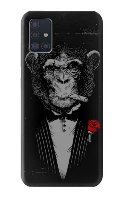 W3167 Funny Monkey God Father Hard Case and Leather Flip Case For Samsung Galaxy A51