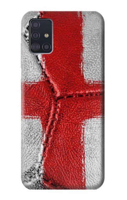 W3316 England Flag Vintage Football Graphic Hard Case and Leather Flip Case For Samsung Galaxy A51