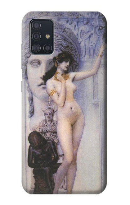 W3353 Gustav Klimt Allegory of Sculpture Hard Case and Leather Flip Case For Samsung Galaxy A51