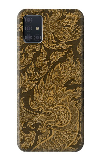 W3382 Thai Art Naga Hard Case and Leather Flip Case For Samsung Galaxy A51