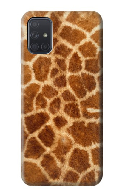 W0422 Giraffe Skin Hard Case and Leather Flip Case For Samsung Galaxy A71