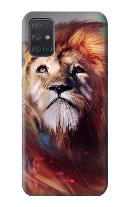 W0691 Leo Paint Hard Case and Leather Flip Case For Samsung Galaxy A71