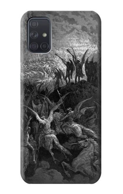 W1026 Gustave Dore Paradise Lost Hard Case and Leather Flip Case For Samsung Galaxy A71