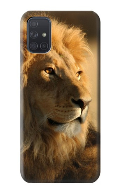 W1046 Lion King of Forest Hard Case and Leather Flip Case For Samsung Galaxy A71