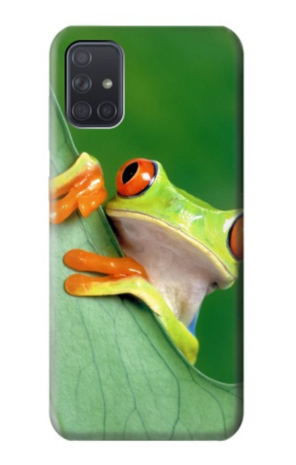 W1047 Little Frog Hard Case and Leather Flip Case For Samsung Galaxy A71