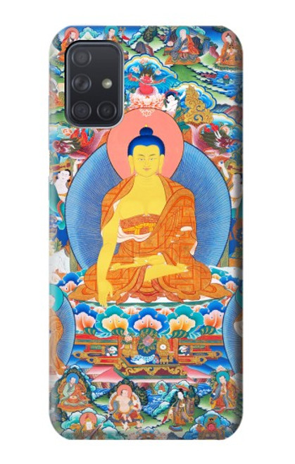 W1256 Buddha Paint Hard Case and Leather Flip Case For Samsung Galaxy A71