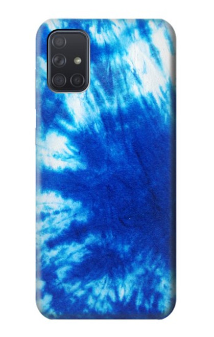 W1869 Tie Dye Blue Hard Case and Leather Flip Case For Samsung Galaxy A71