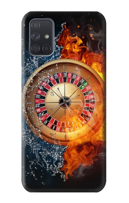 W2289 Roulette Casino Gamble Hard Case and Leather Flip Case For Samsung Galaxy A71