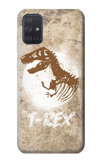 W2372 T-Rex Jurassic Fossil Hard Case and Leather Flip Case For Samsung Galaxy A71