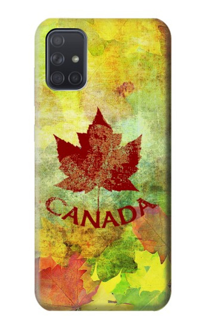 W2523 Canada Autumn Maple Leaf Hard Case and Leather Flip Case For Samsung Galaxy A71