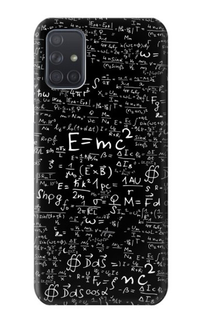 W2574 Mathematics Physics Blackboard Equation Hard Case and Leather Flip Case For Samsung Galaxy A71