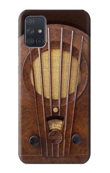 W2655 Vintage Bakelite Deco Radio Hard Case and Leather Flip Case For Samsung Galaxy A71