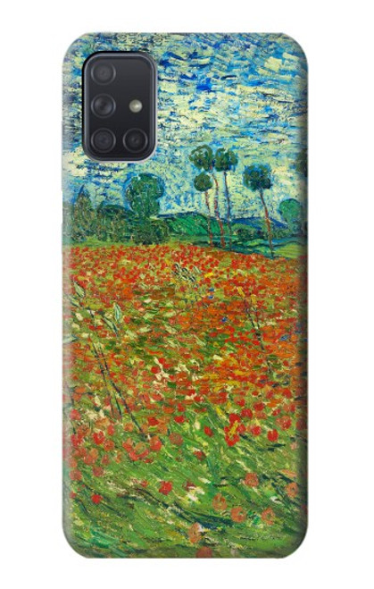 W2681 Field Of Poppies Vincent Van Gogh Hard Case and Leather Flip Case For Samsung Galaxy A71