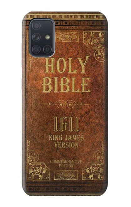 W2890 Holy Bible 1611 King James Version Hard Case and Leather Flip Case For Samsung Galaxy A71