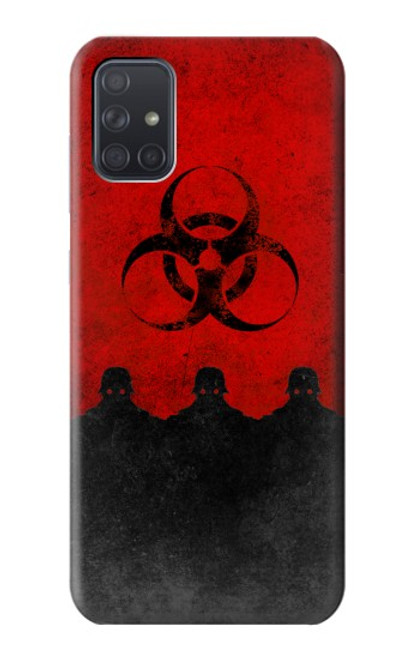 W2917 Biohazards Virus Red Alert Hard Case and Leather Flip Case For Samsung Galaxy A71