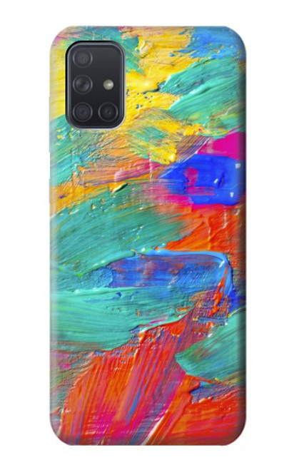 W2942 Brush Stroke Painting Hard Case and Leather Flip Case For Samsung Galaxy A71