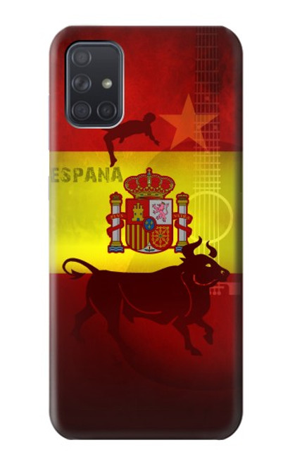 W2984 Spain Football Soccer Hard Case and Leather Flip Case For Samsung Galaxy A71