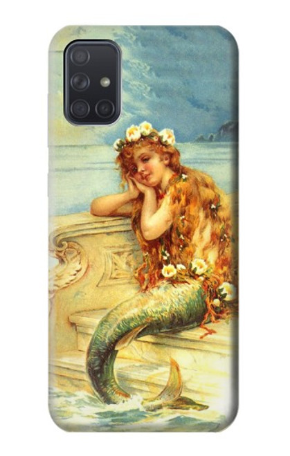 W3184 Little Mermaid Painting Hard Case and Leather Flip Case For Samsung Galaxy A71