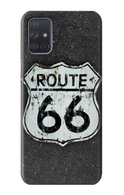 W3207 Route 66 Sign Hard Case and Leather Flip Case For Samsung Galaxy A71