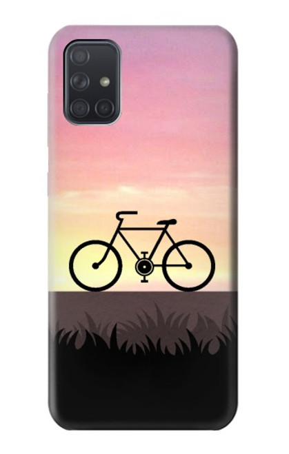 W3252 Bicycle Sunset Hard Case and Leather Flip Case For Samsung Galaxy A71