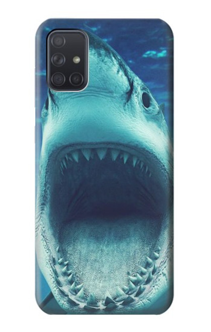 W3548 Tiger Shark Hard Case and Leather Flip Case For Samsung Galaxy A71