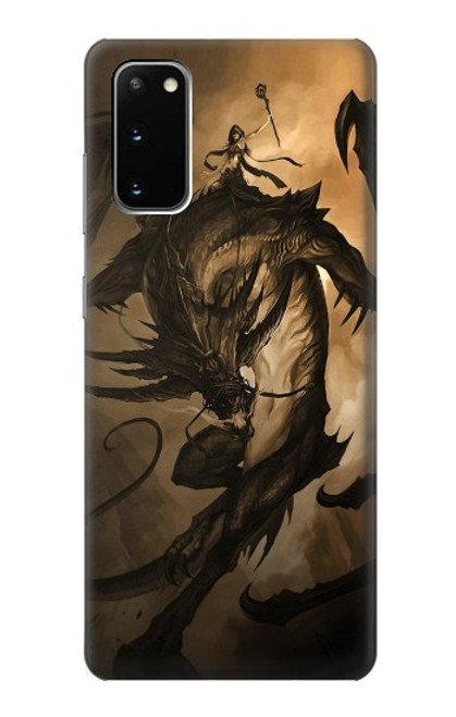 W0388 Dragon Rider Hard Case and Leather Flip Case For Samsung Galaxy S20