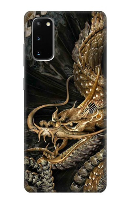 W0426 Gold Dragon Hard Case and Leather Flip Case For Samsung Galaxy S20