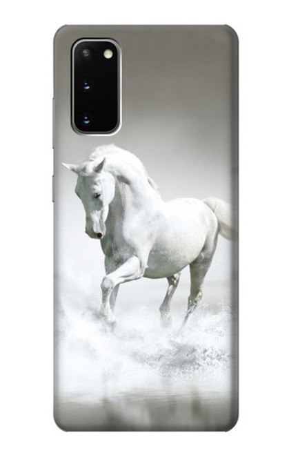 W0932 White Horse Hard Case and Leather Flip Case For Samsung Galaxy S20