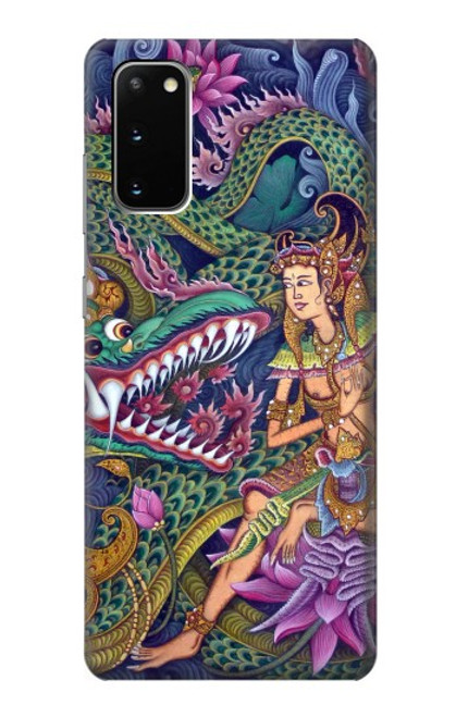 W1240 Bali Painting Hard Case and Leather Flip Case For Samsung Galaxy S20