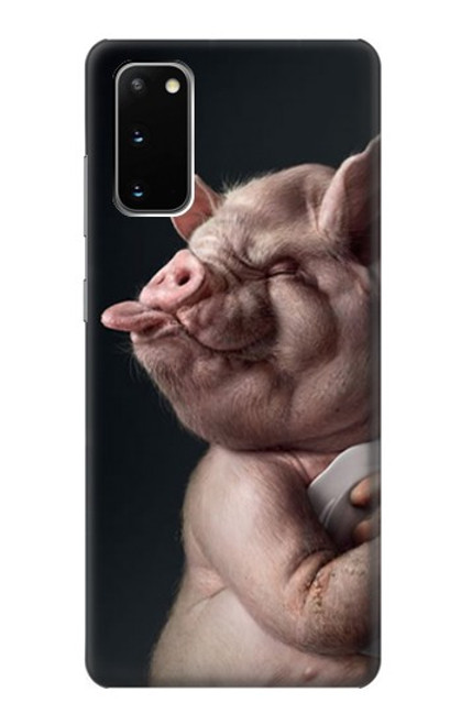 W1273 Crazy Pig Hard Case and Leather Flip Case For Samsung Galaxy S20