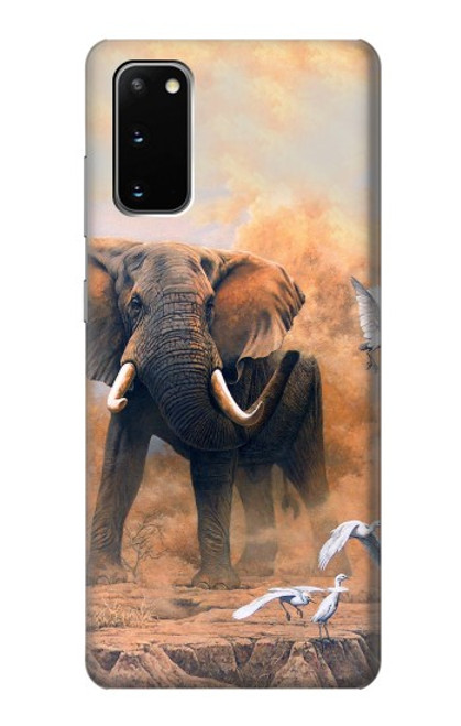 W1292 Dusty Elephant Egrets Hard Case and Leather Flip Case For Samsung Galaxy S20