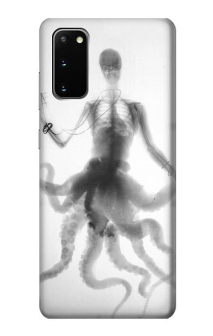 W1432 Skull Octopus X-ray Hard Case and Leather Flip Case For Samsung Galaxy S20