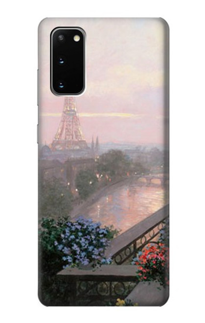 W1443 Terrace in Paris Eifel Hard Case and Leather Flip Case For Samsung Galaxy S20