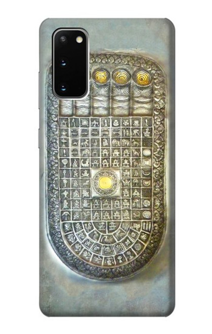 W1484 Buddha Footprint Hard Case and Leather Flip Case For Samsung Galaxy S20
