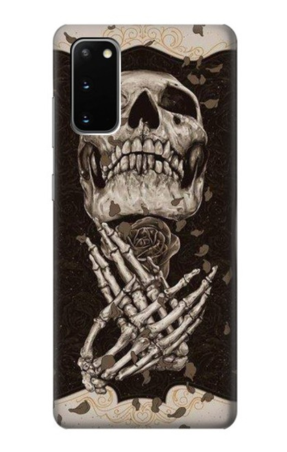 W1676 Skull Rose Hard Case and Leather Flip Case For Samsung Galaxy S20