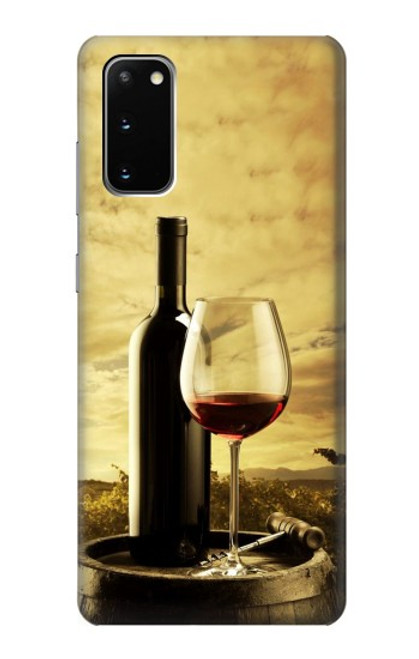 W2042 A Grape Vineyard Grapes Bottle Red Wine Hard Case and Leather Flip Case For Samsung Galaxy S20