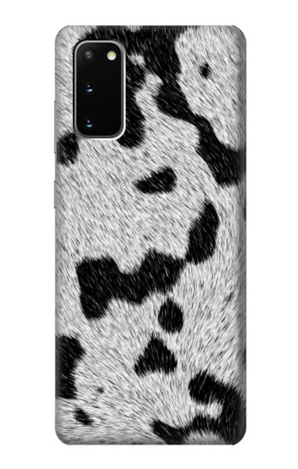 W2170 Cow Fur Texture Graphic Printed Hard Case and Leather Flip Case For Samsung Galaxy S20