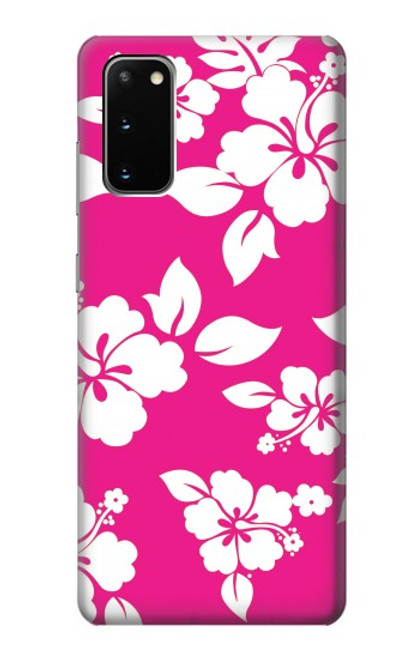 W2246 Hawaiian Hibiscus Pink Pattern Hard Case and Leather Flip Case For Samsung Galaxy S20