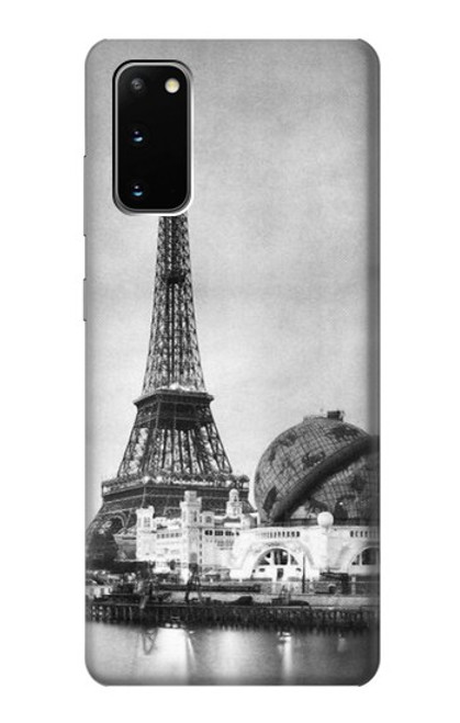 W2350 Old Paris Eiffel Tower Hard Case and Leather Flip Case For Samsung Galaxy S20