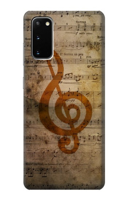 W2368 Sheet Music Notes Hard Case and Leather Flip Case For Samsung Galaxy S20