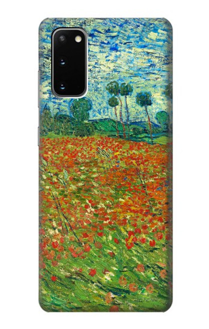 W2681 Field Of Poppies Vincent Van Gogh Hard Case and Leather Flip Case For Samsung Galaxy S20