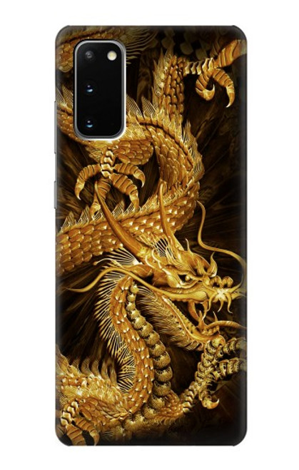 W2804 Chinese Gold Dragon Printed Hard Case and Leather Flip Case For Samsung Galaxy S20