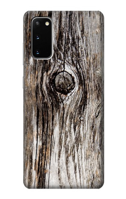 W2844 Old Wood Bark Graphic Hard Case and Leather Flip Case For Samsung Galaxy S20