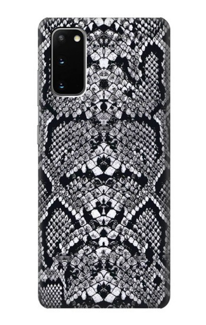 W2855 White Rattle Snake Skin Graphic Printed Hard Case and Leather Flip Case For Samsung Galaxy S20