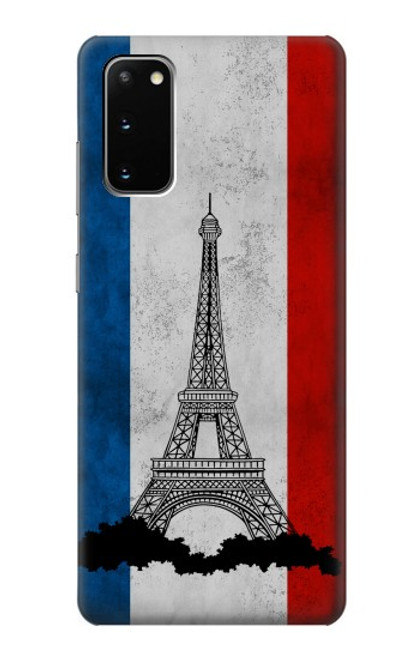 W2859 Vintage France Flag Eiffel Tower Hard Case and Leather Flip Case For Samsung Galaxy S20