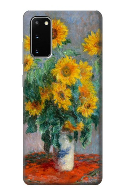 W2937 Claude Monet Bouquet of Sunflowers Hard Case and Leather Flip Case For Samsung Galaxy S20