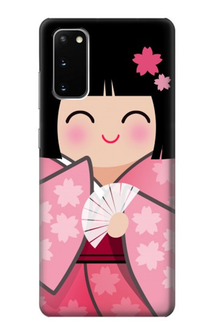 W3042 Japan Girl Hina Doll Kimono Sakura Hard Case and Leather Flip Case For Samsung Galaxy S20